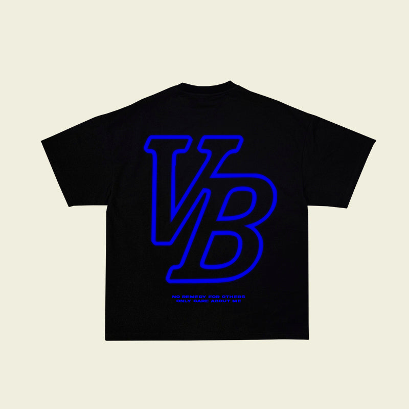 Camiseta Oversize Negra | VB azul