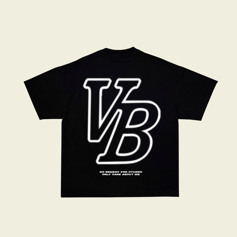 Camiseta Oversize Negra | VB blanco